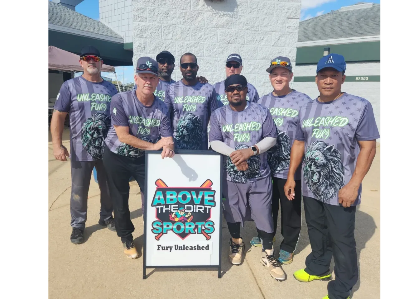 Team photo at the diamond